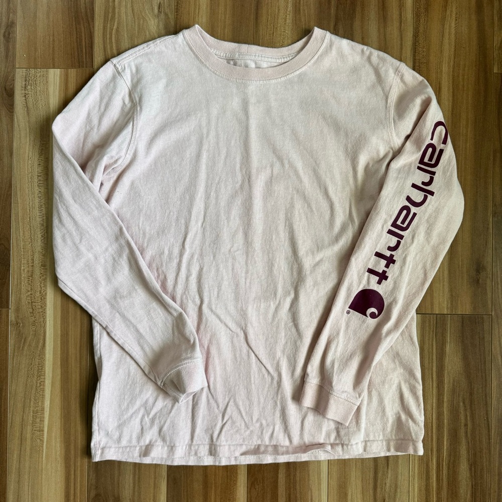 WOMEN'S LOOSE FIT LONG-SLEEVE LOGO SLEEVE GRAPHIC T-SHIRT